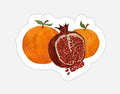 Orange and Pomegranate Sticker